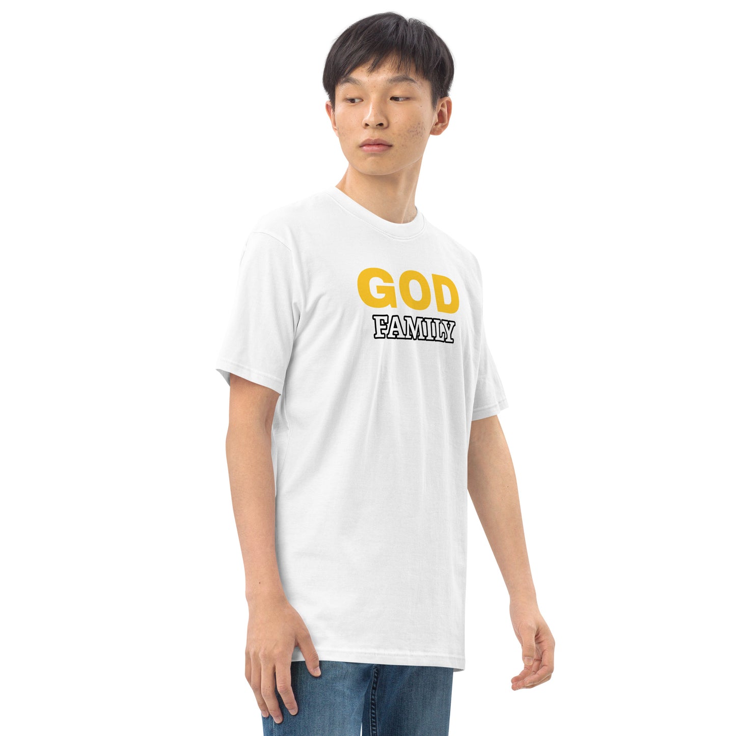 God Family Men’s premium heavyweight tee