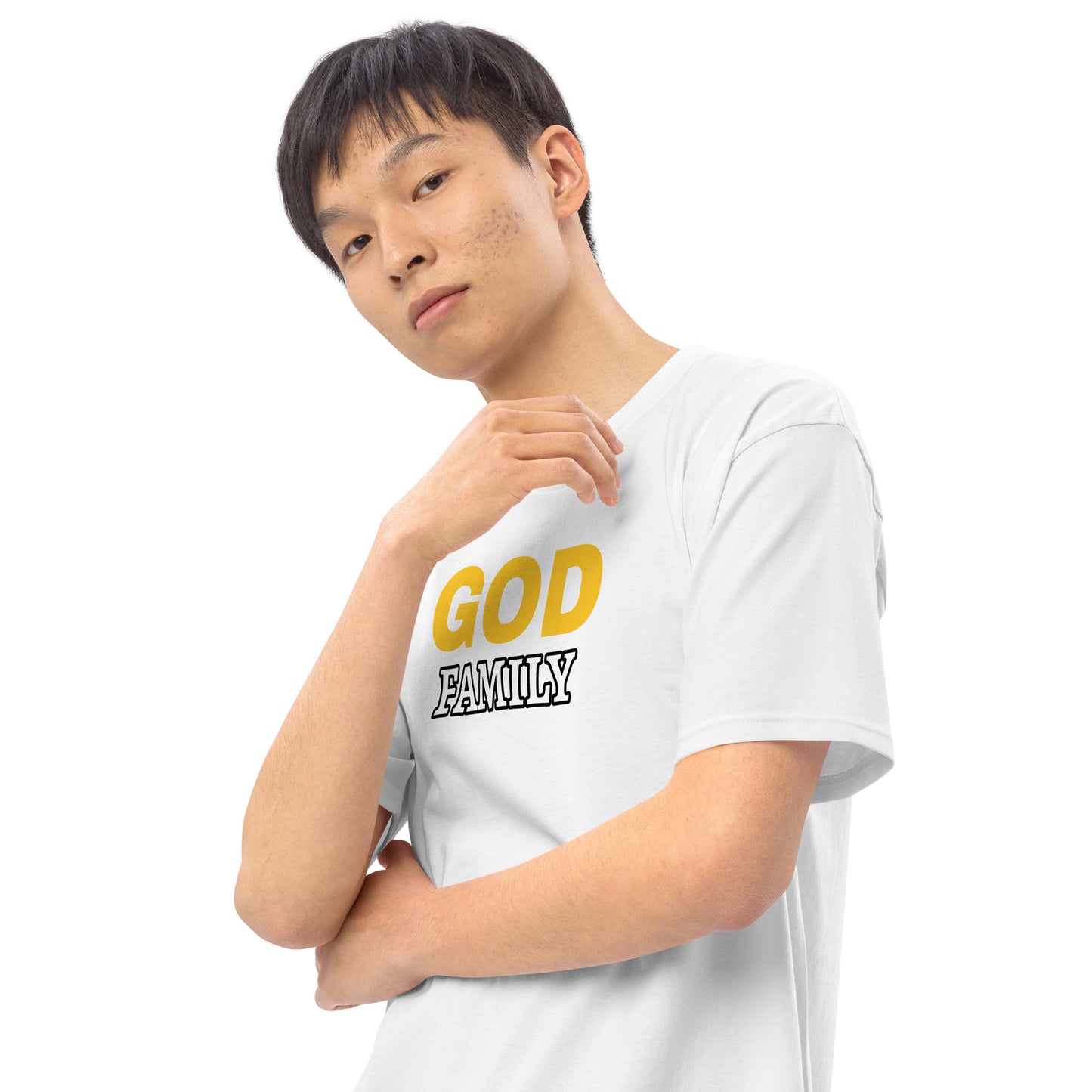 God Family Men’s premium heavyweight tee