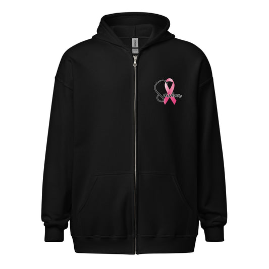 Cancer survivor Unisex heavy blend zip hoodie