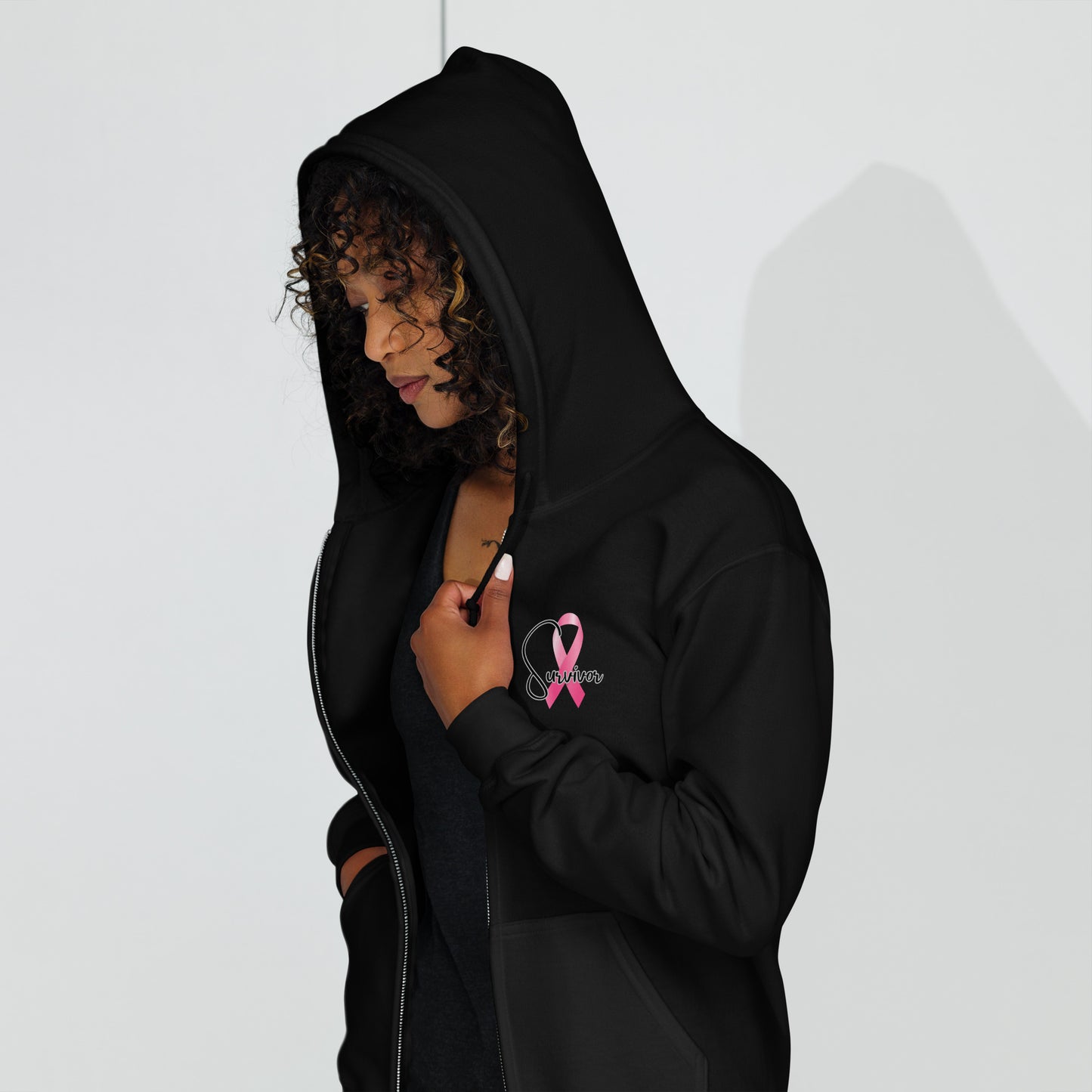 Cancer survivor Unisex heavy blend zip hoodie