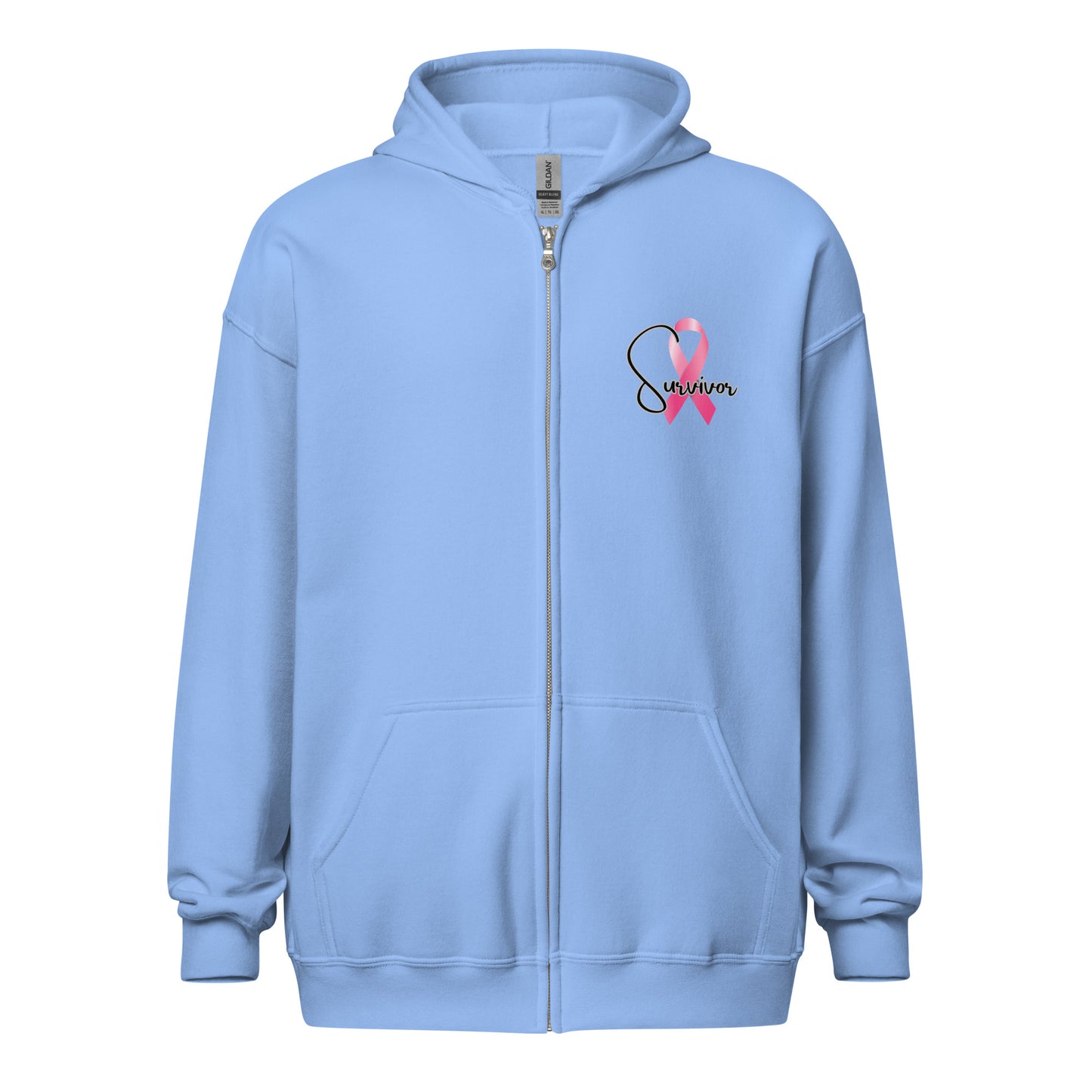 Cancer survivor Unisex heavy blend zip hoodie