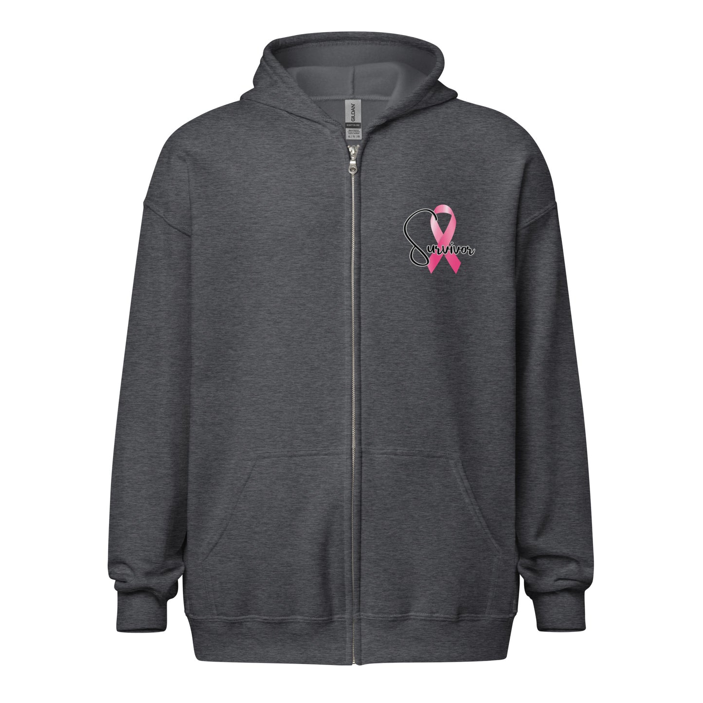 Cancer survivor Unisex heavy blend zip hoodie