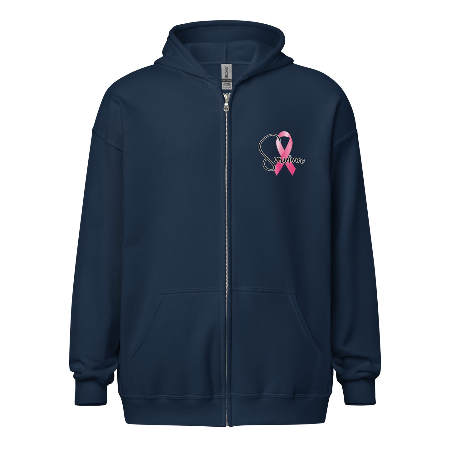 Cancer survivor Unisex heavy blend zip hoodie