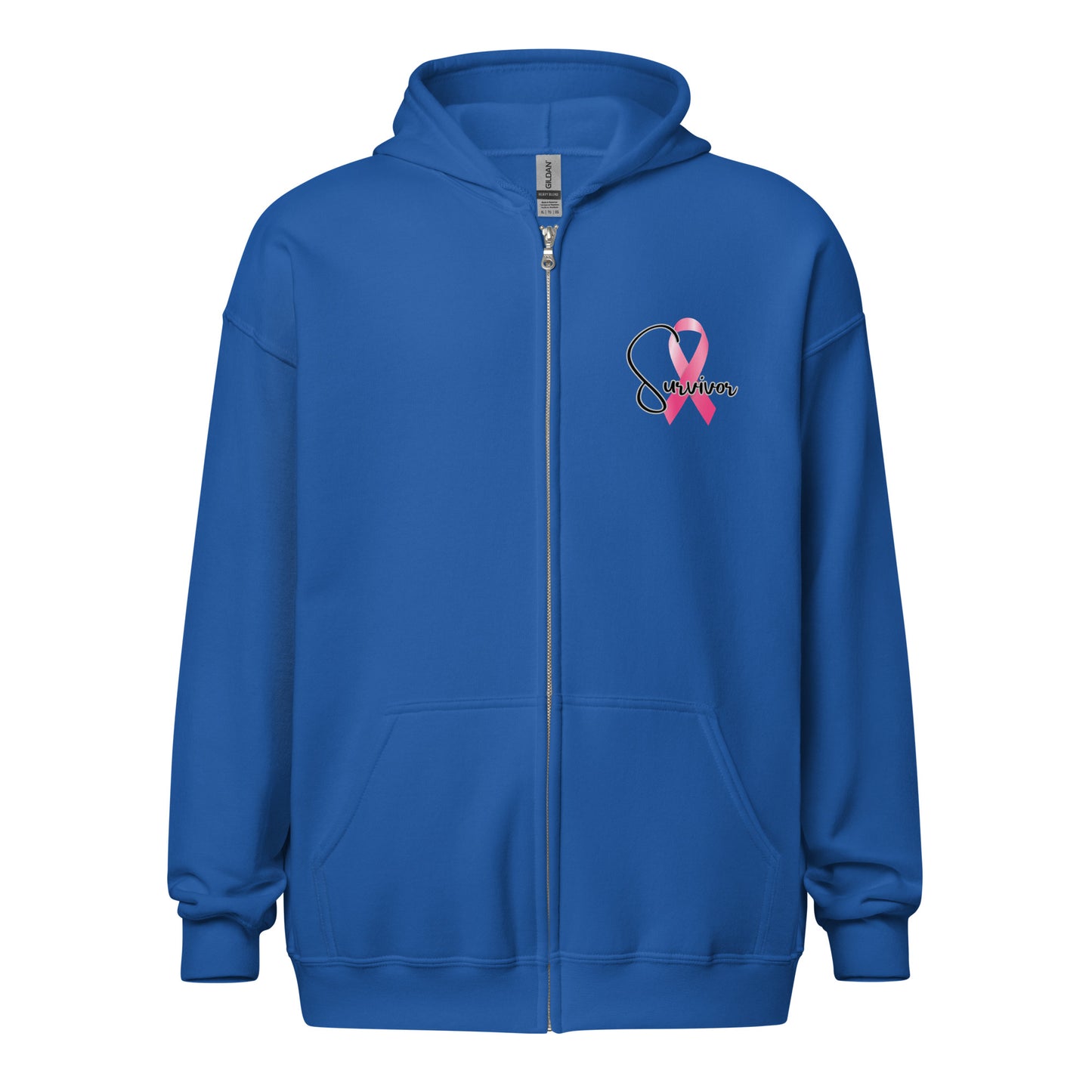 Cancer survivor Unisex heavy blend zip hoodie