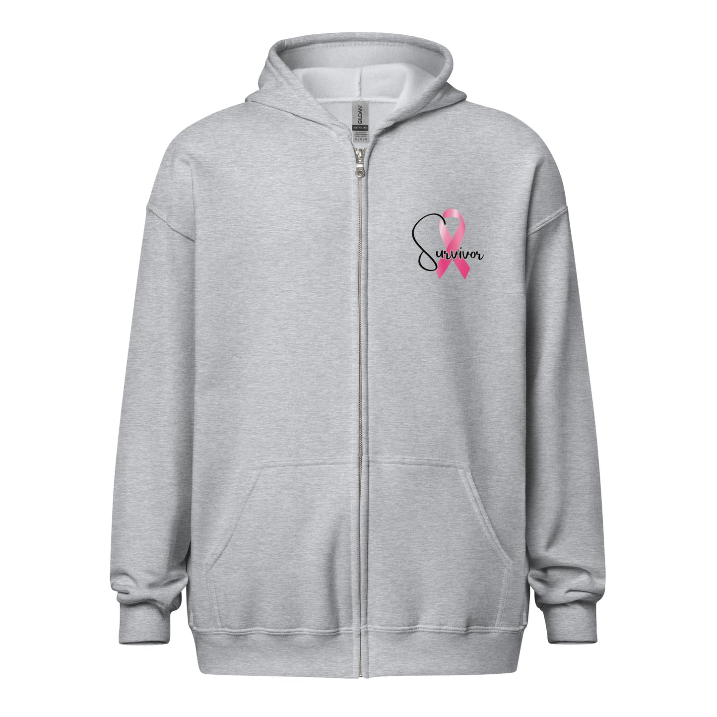 Cancer survivor Unisex heavy blend zip hoodie