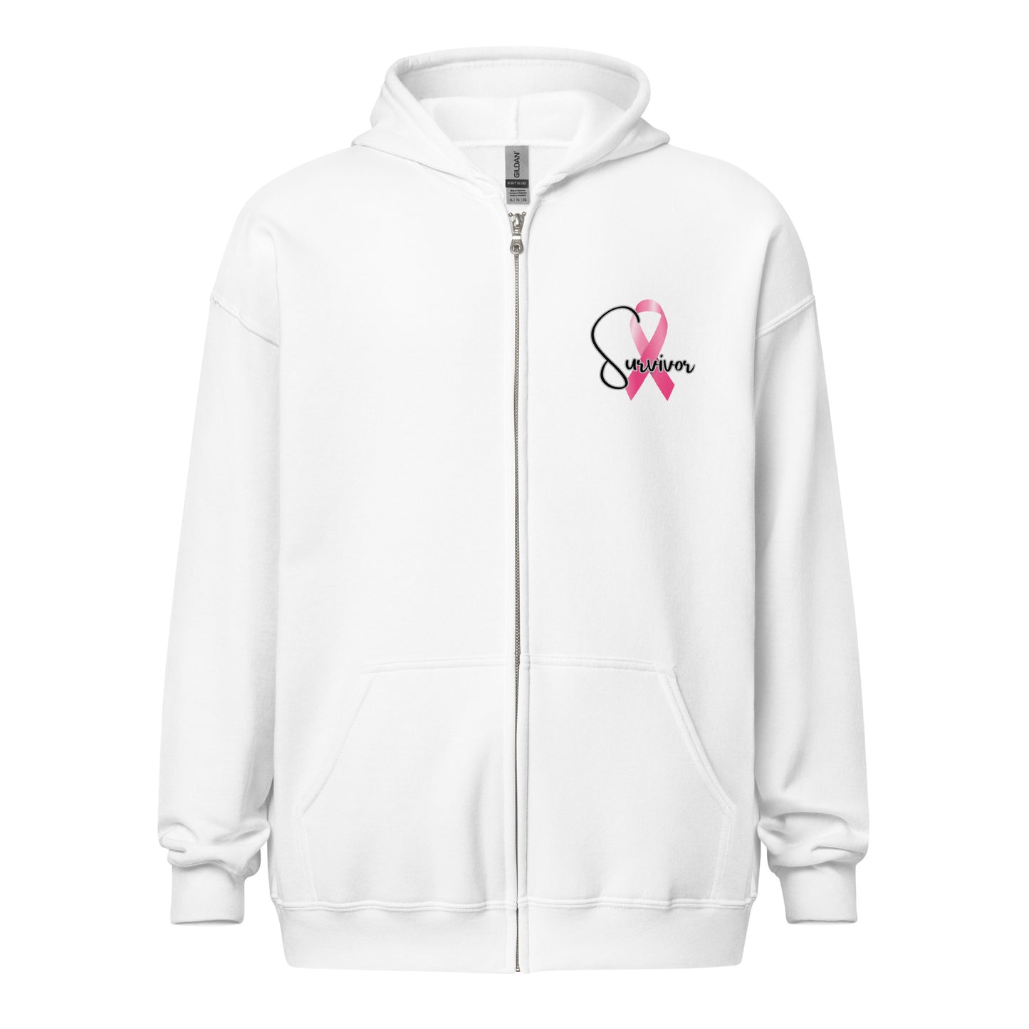 Cancer survivor Unisex heavy blend zip hoodie