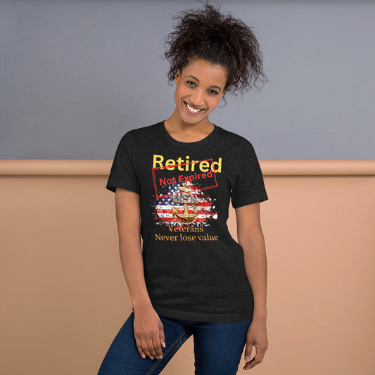 Retired Not Expired - Navy Unisex t-shirt