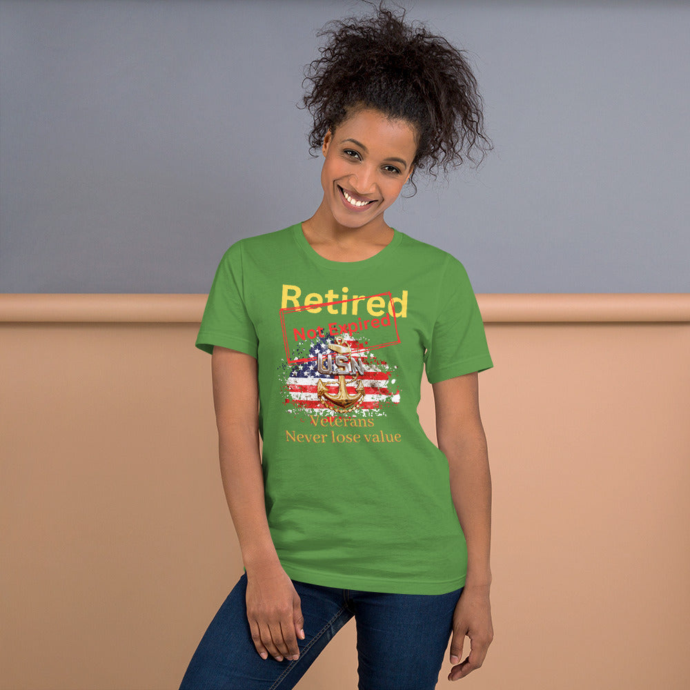 Retired Not Expired - Navy Unisex t-shirt