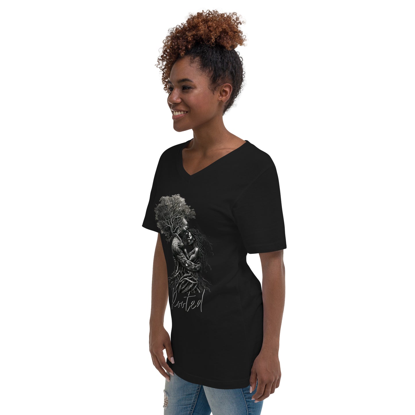 Rooted Short Sleeve V-Neck T-Shirt