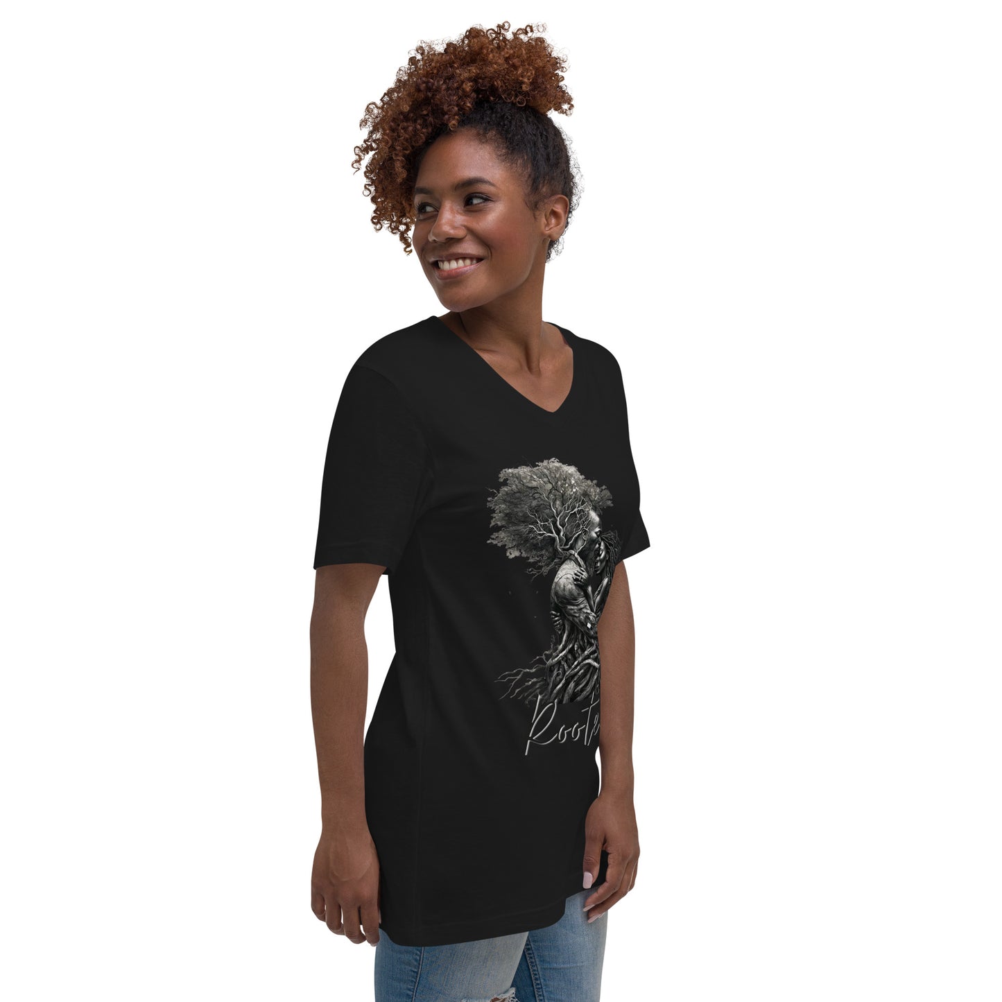 Rooted Short Sleeve V-Neck T-Shirt