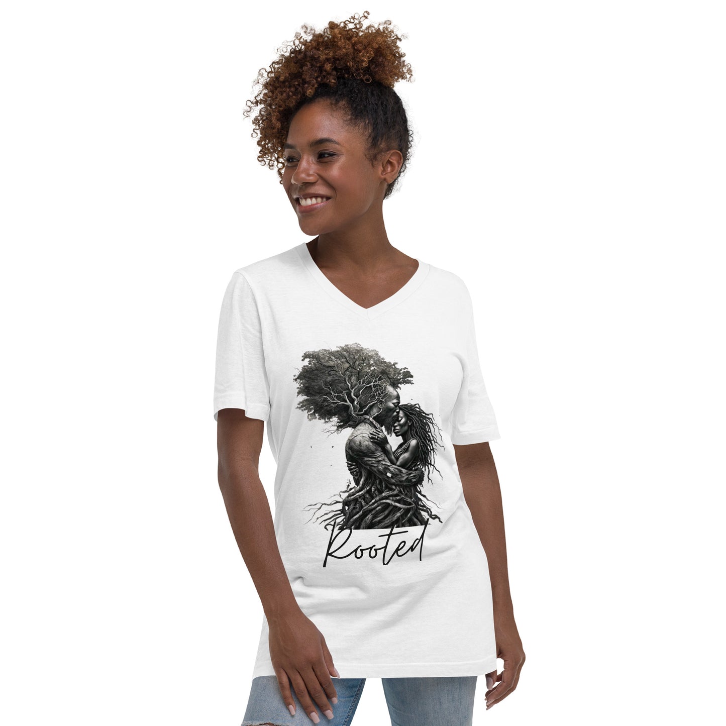 Rooted Short Sleeve V-Neck T-Shirt