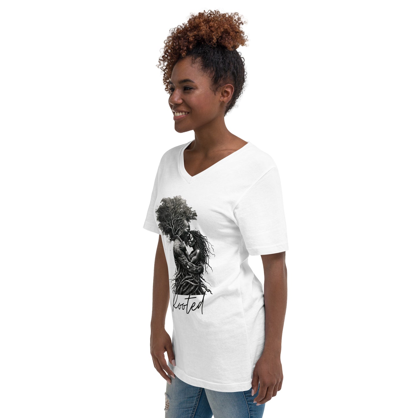 Rooted Short Sleeve V-Neck T-Shirt