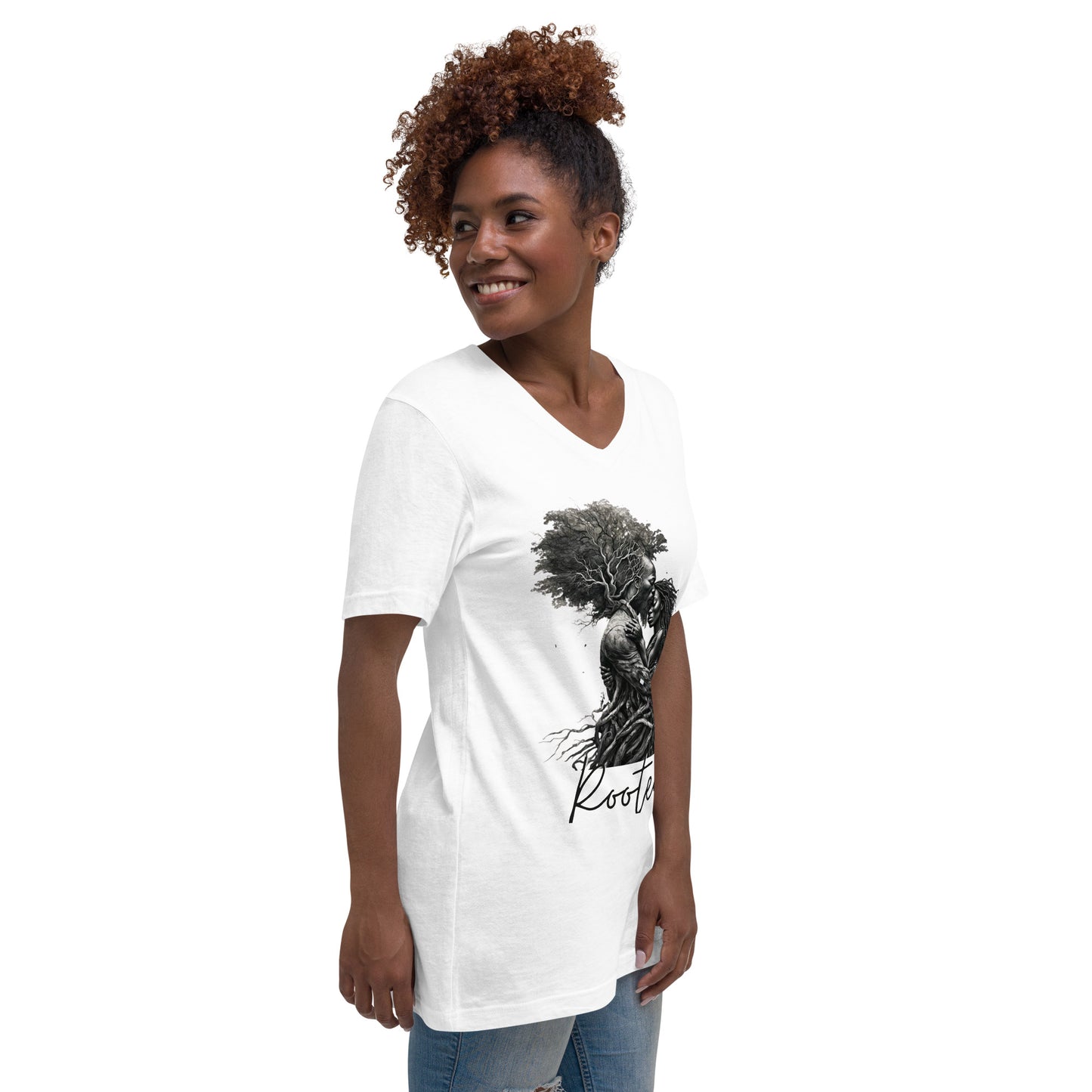 Rooted Short Sleeve V-Neck T-Shirt