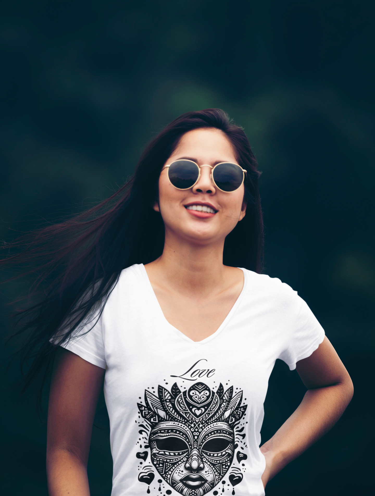 Love and Desire Ladies' V-Neck T-Shirt