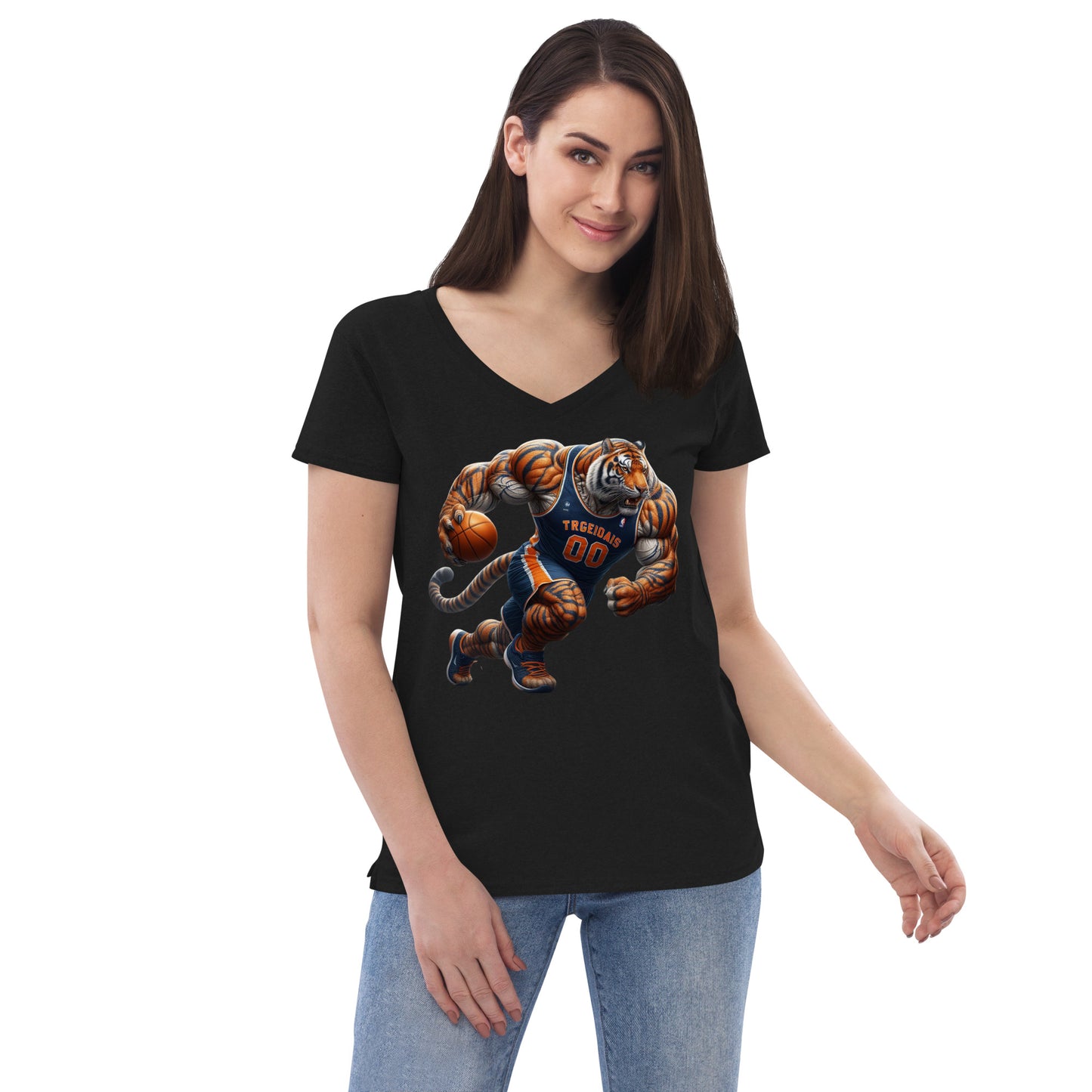 War Basketball Women’s recycled V-neck t-shirt