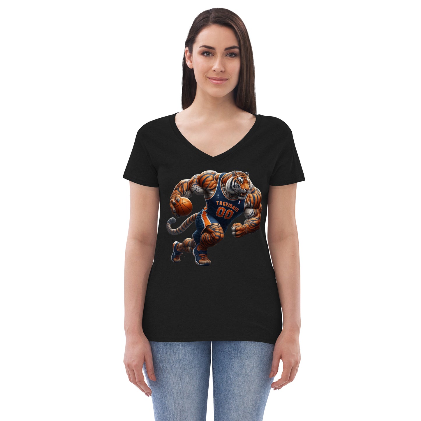 War Basketball Women’s recycled V-neck t-shirt