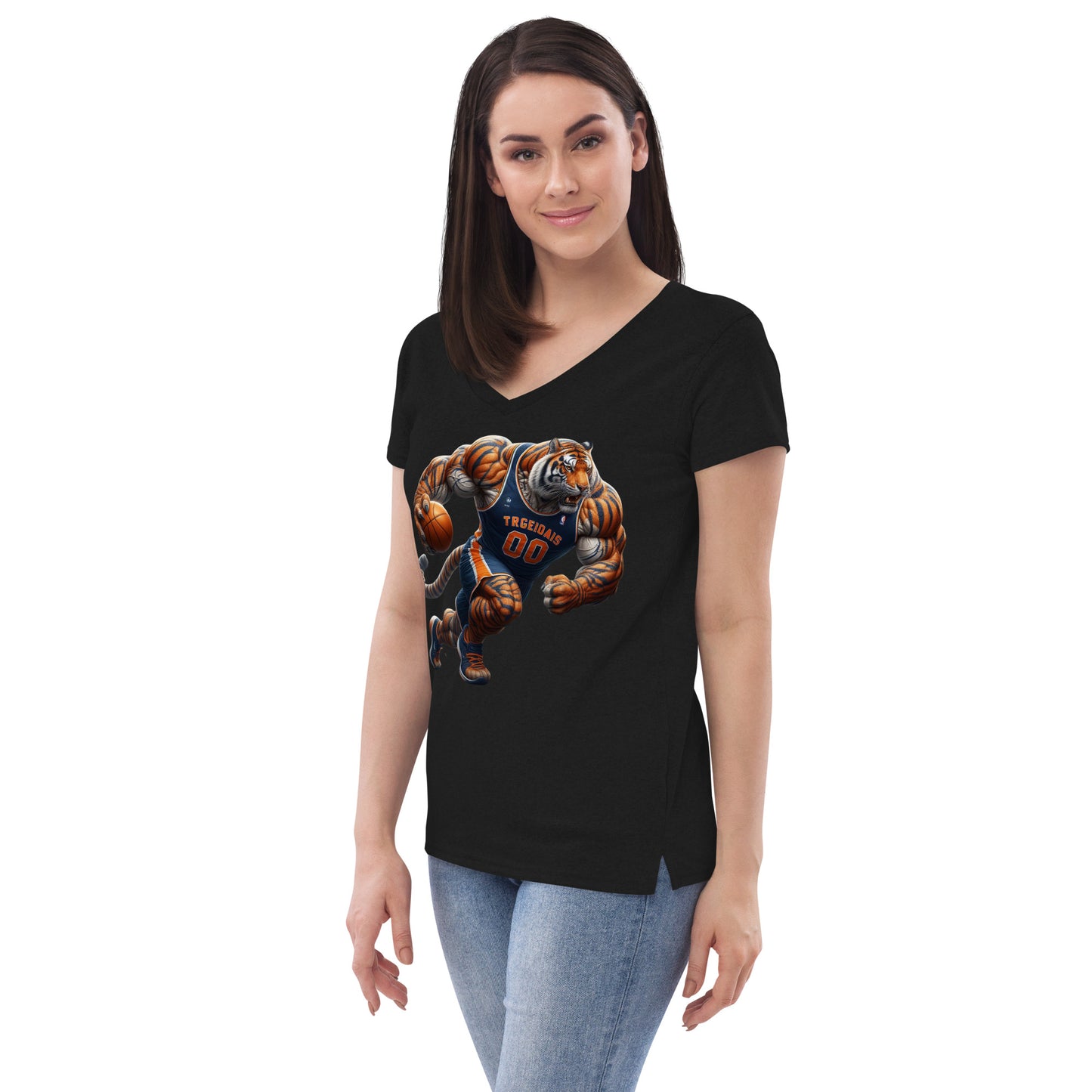 War Basketball Women’s recycled V-neck t-shirt