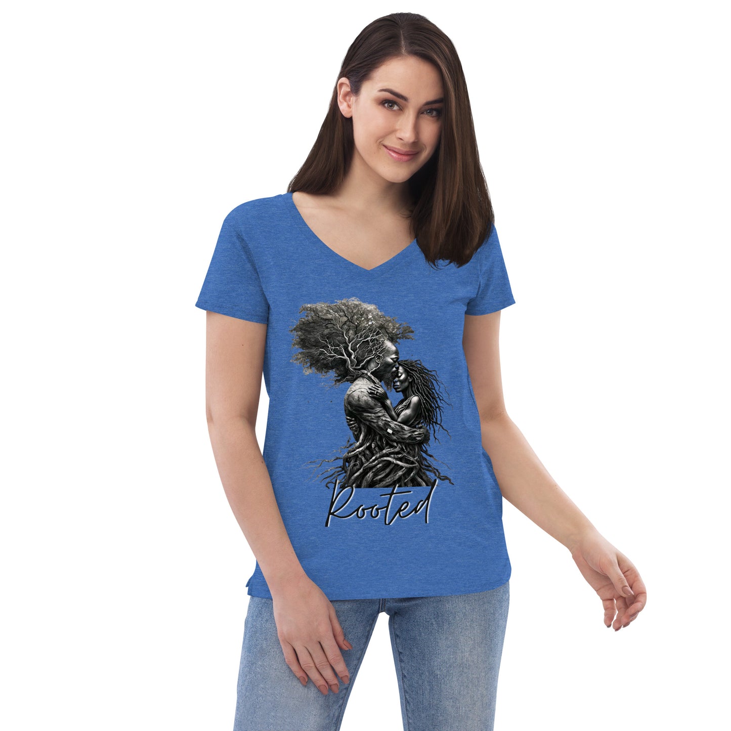 Rooted Woman's v-neck t-shirt