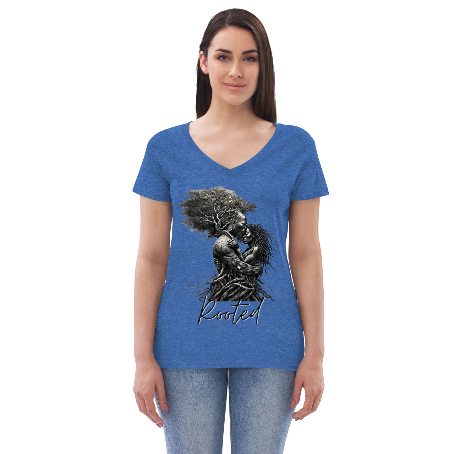 Rooted Woman's v-neck t-shirt