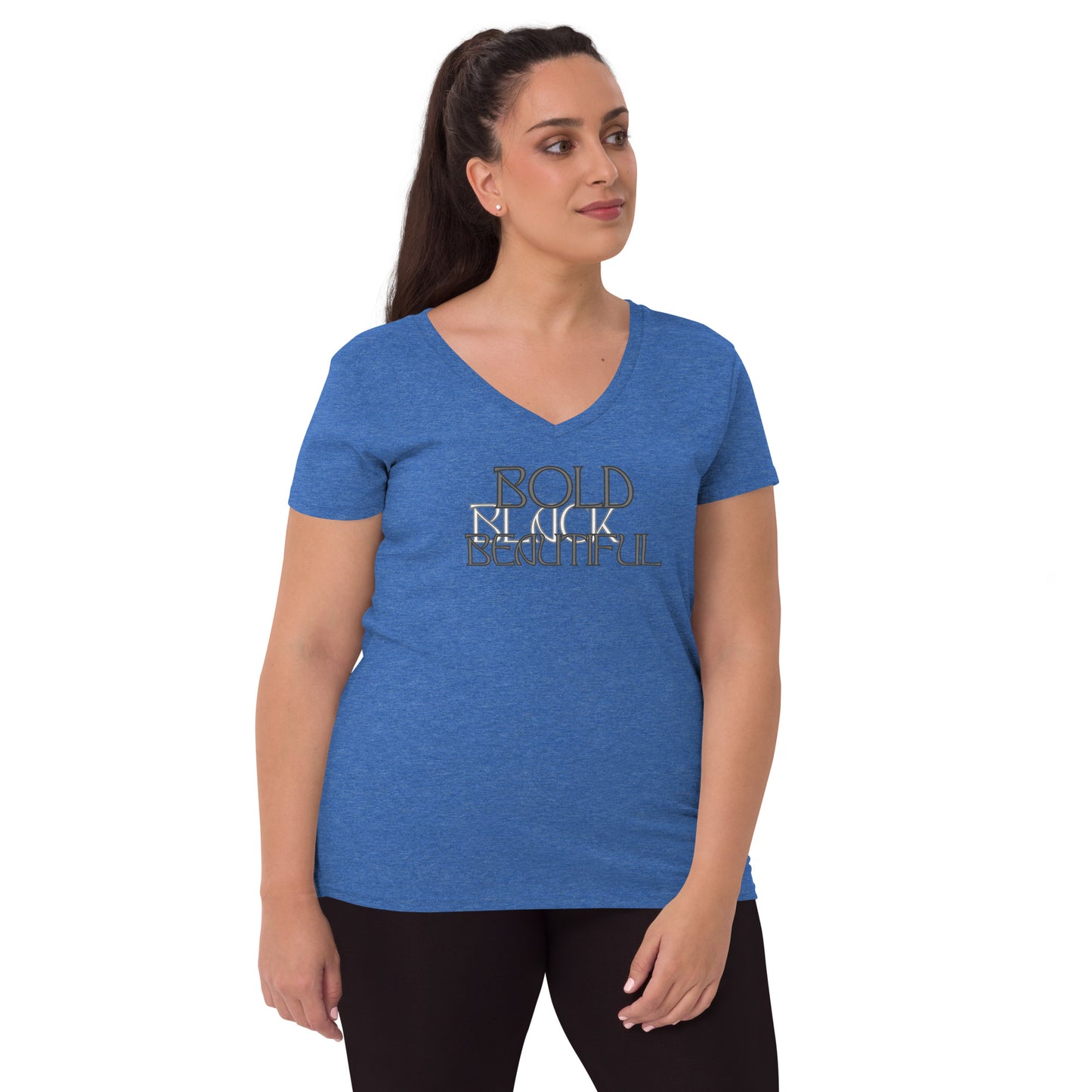 Bold Black Beautiful Women’s recycled v-neck t-shirt