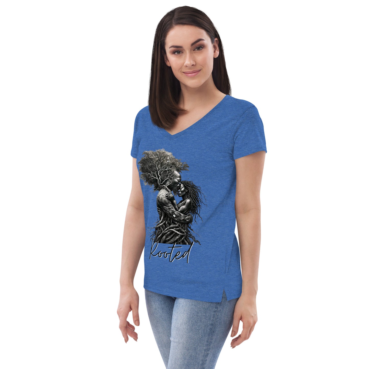 Rooted Woman's v-neck t-shirt