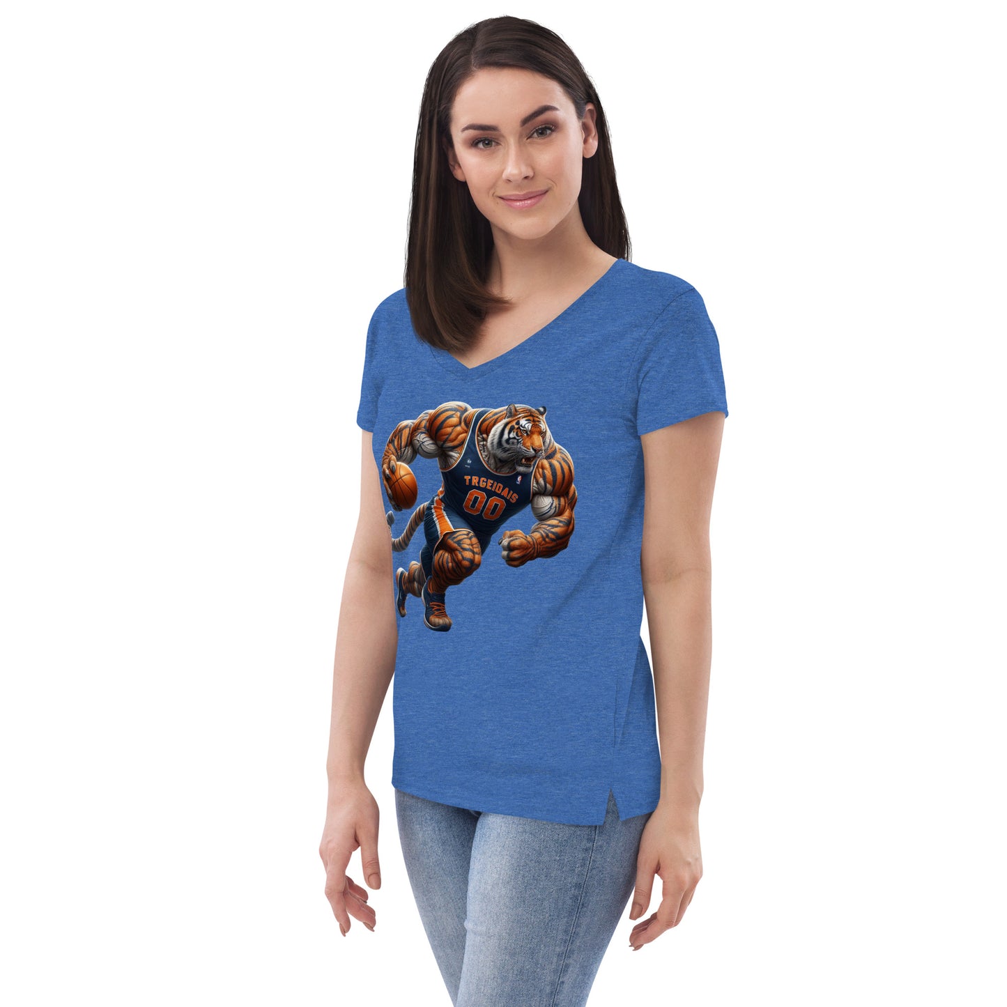 War Basketball Women’s recycled V-neck t-shirt