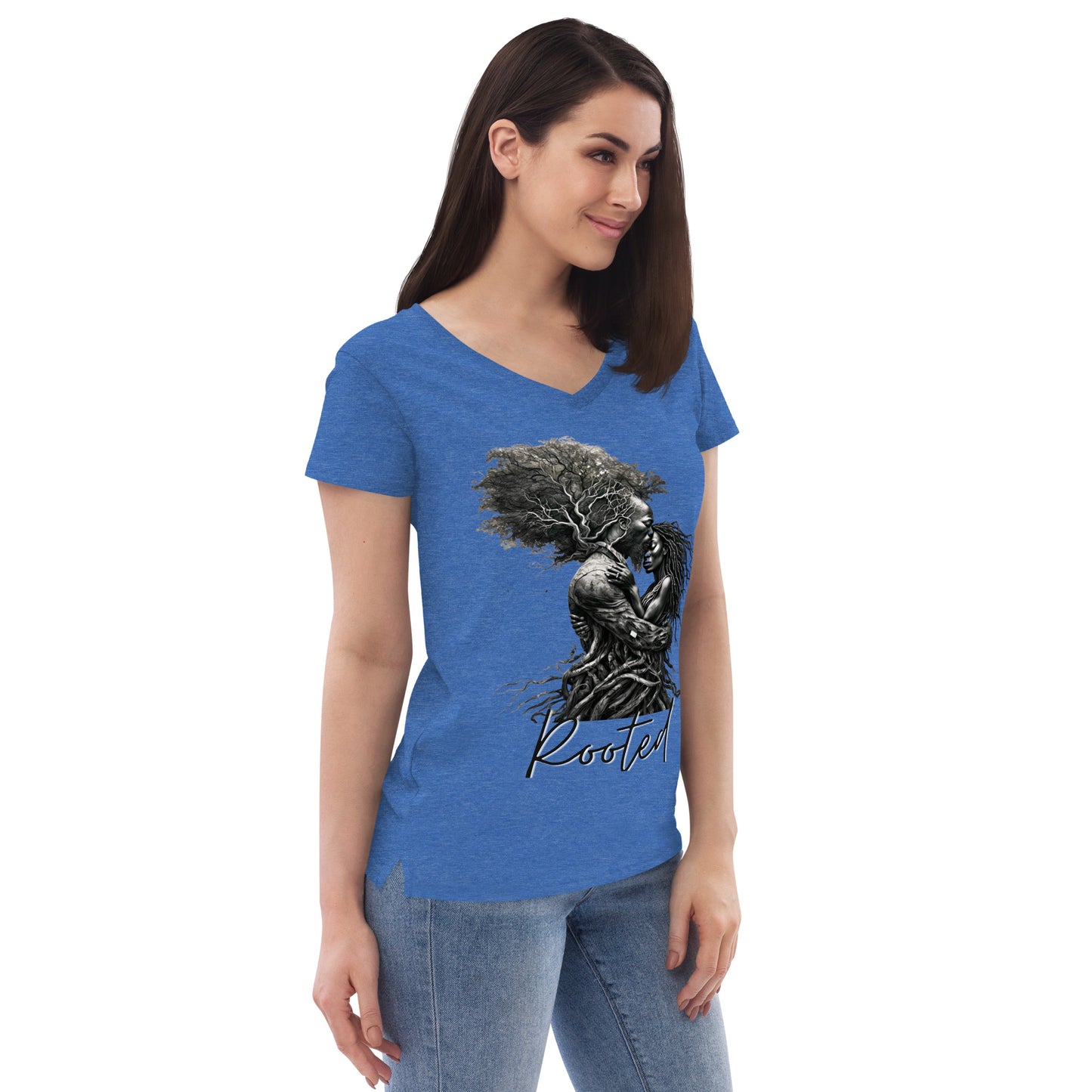 Rooted Woman's v-neck t-shirt