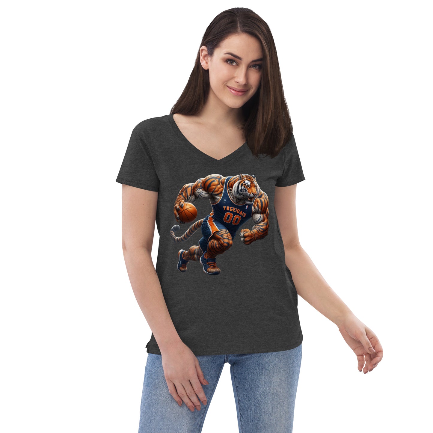 War Basketball Women’s recycled V-neck t-shirt