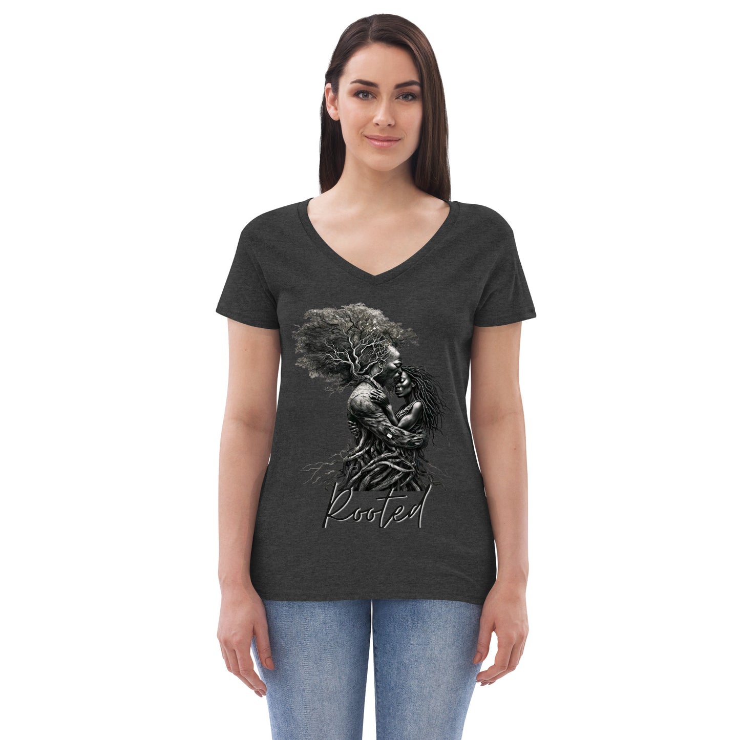 Rooted Woman's v-neck t-shirt