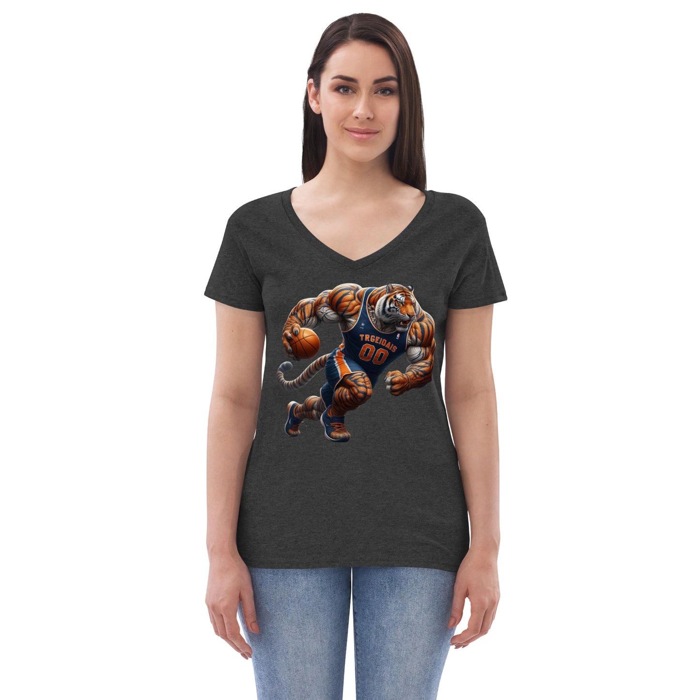 War Basketball Women’s recycled V-neck t-shirt