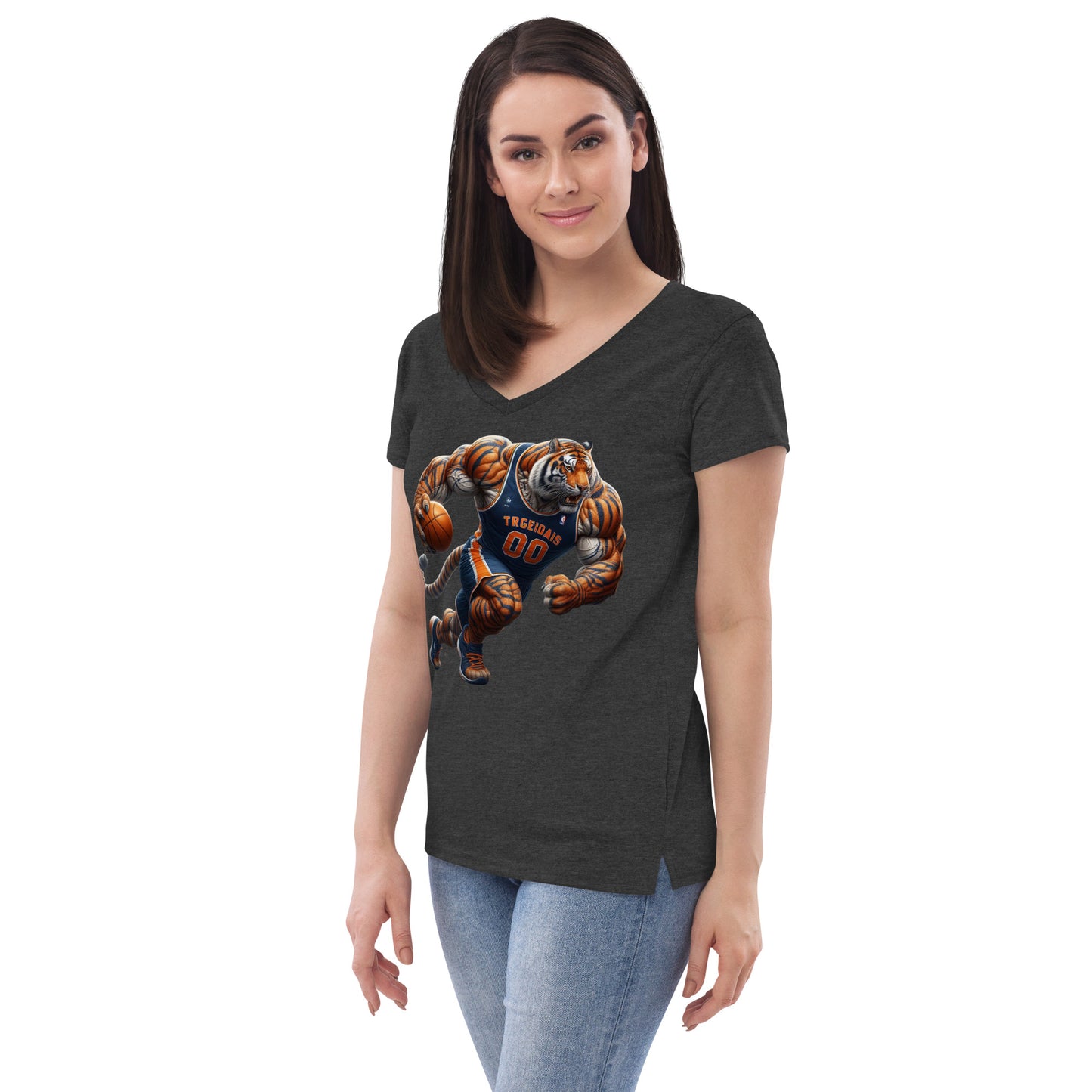 War Basketball Women’s recycled V-neck t-shirt