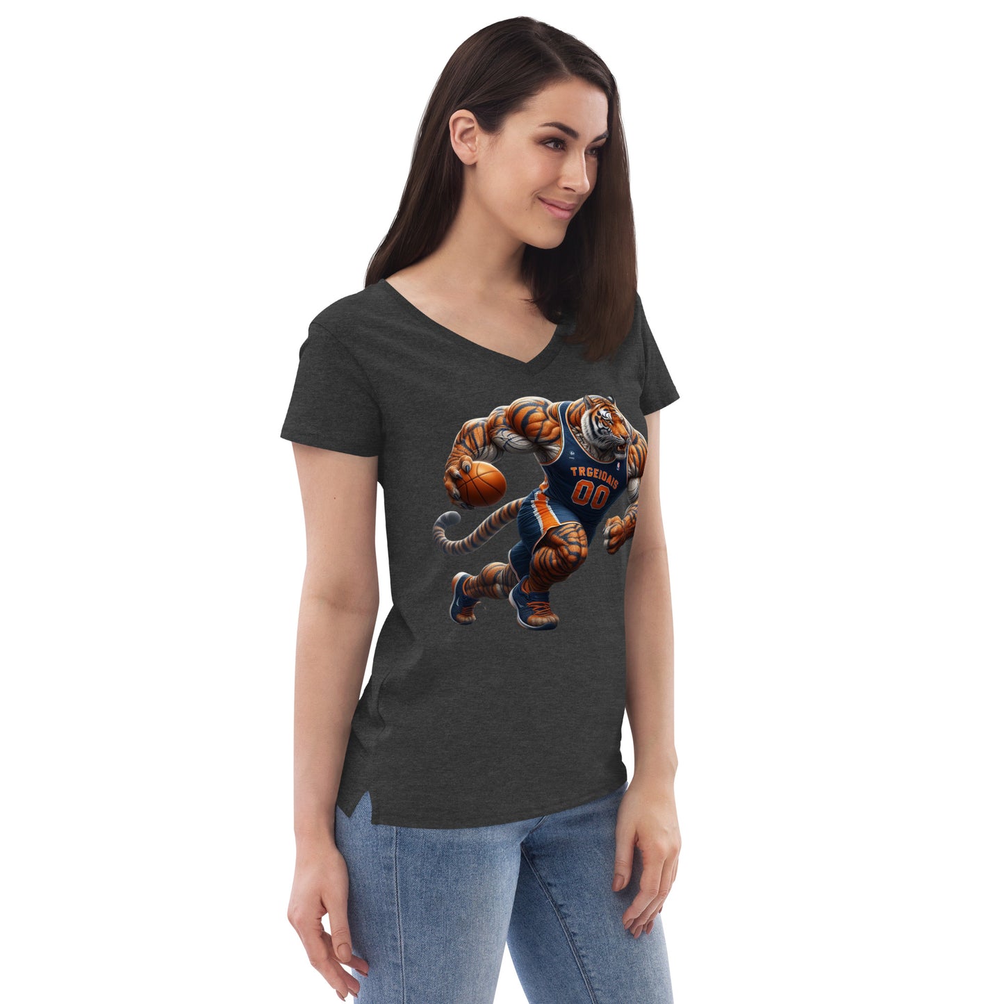 War Basketball Women’s recycled V-neck t-shirt