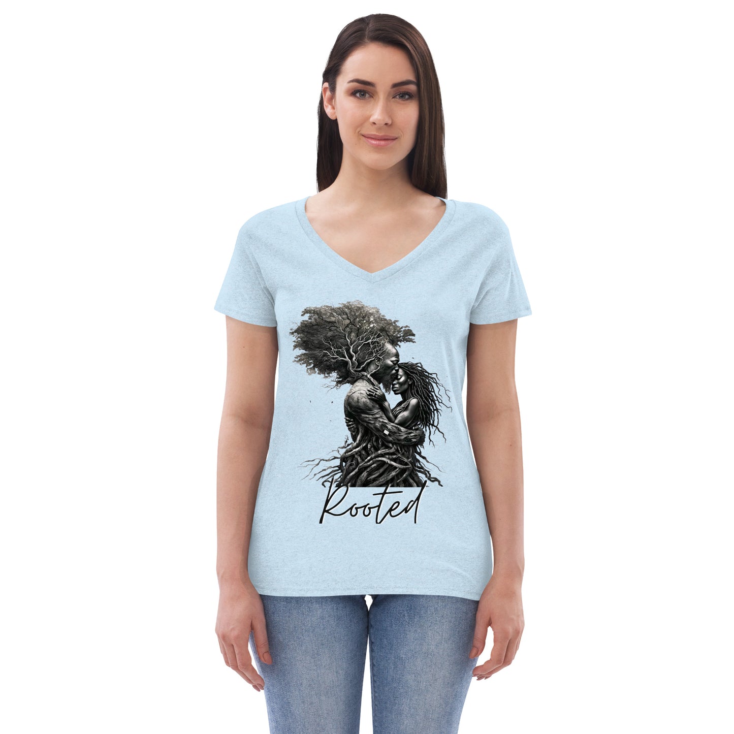 Rooted Woman's v-neck t-shirt