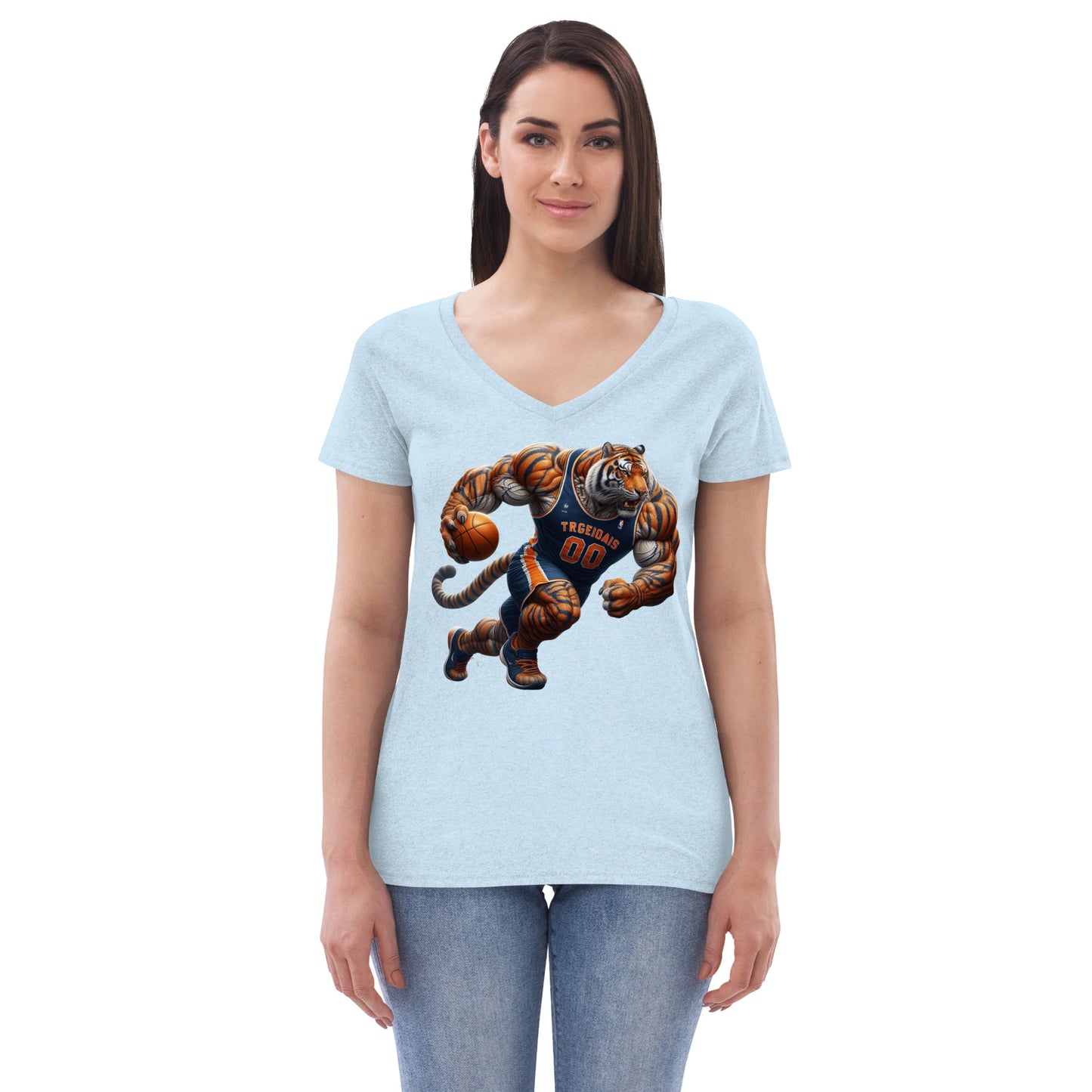 War Basketball Women’s recycled V-neck t-shirt