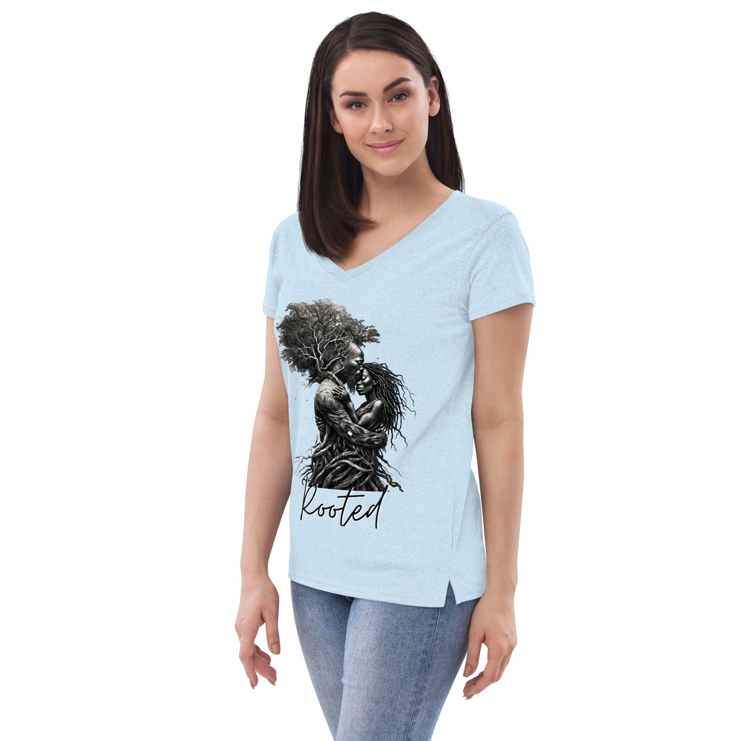 Rooted Woman's v-neck t-shirt