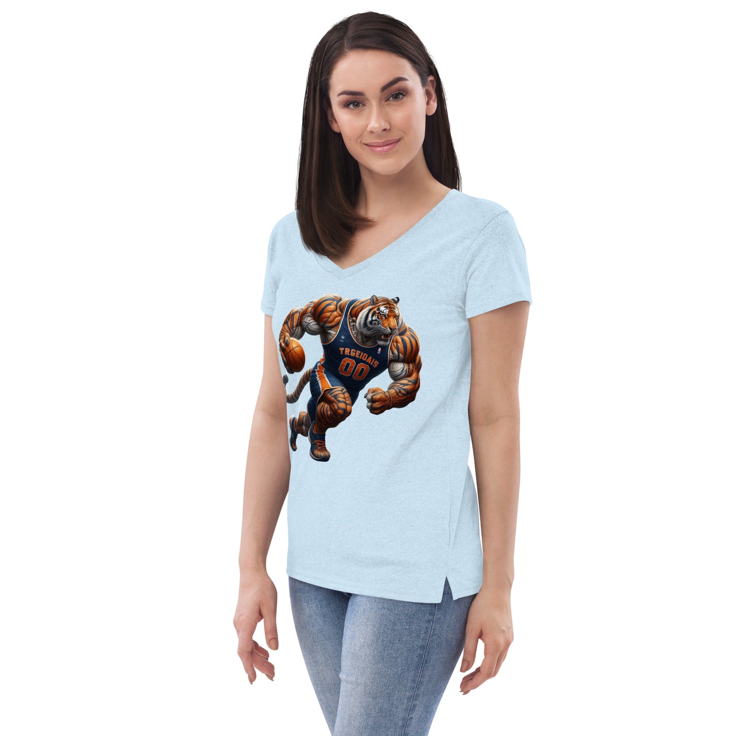 War Basketball Women’s recycled V-neck t-shirt