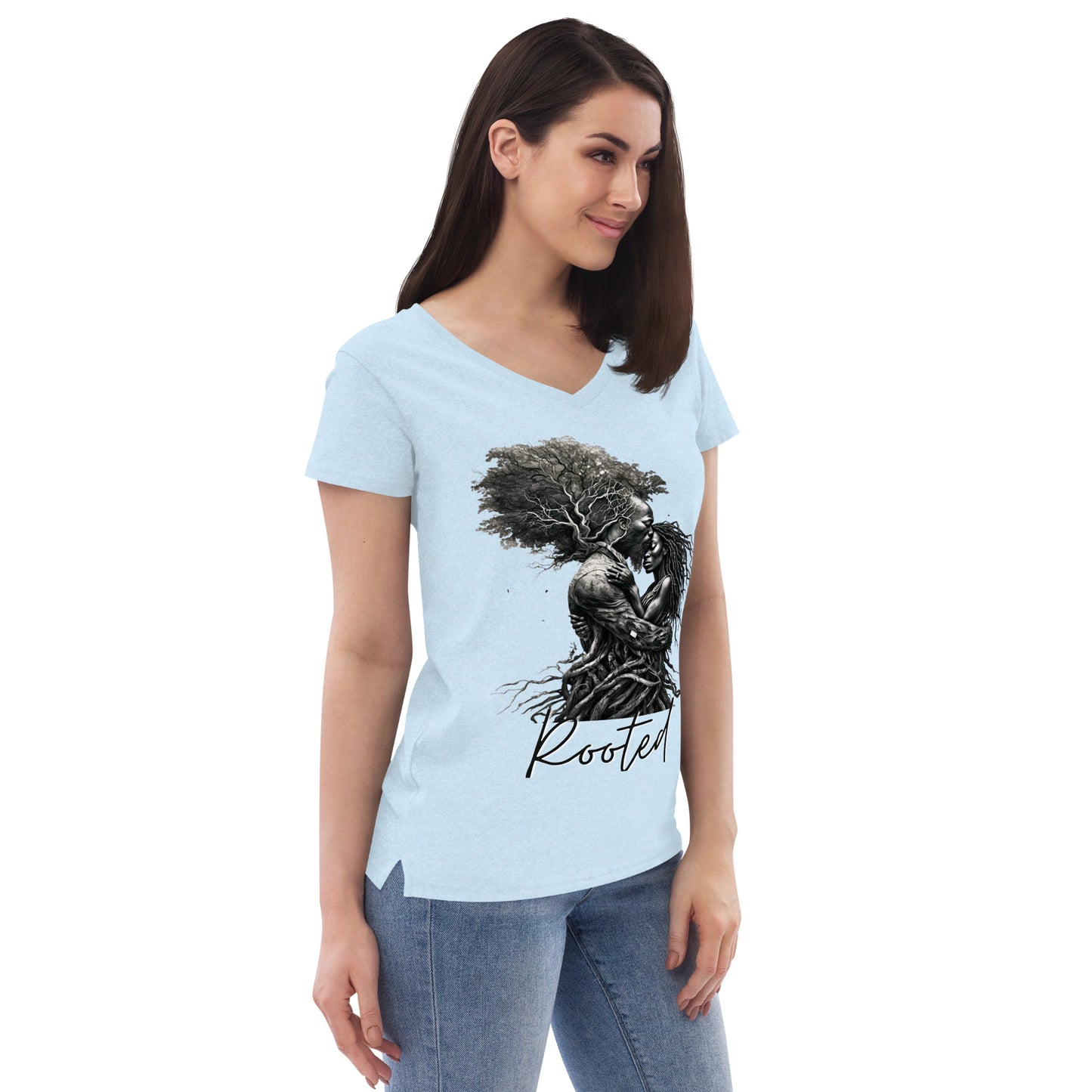 Rooted Woman's v-neck t-shirt