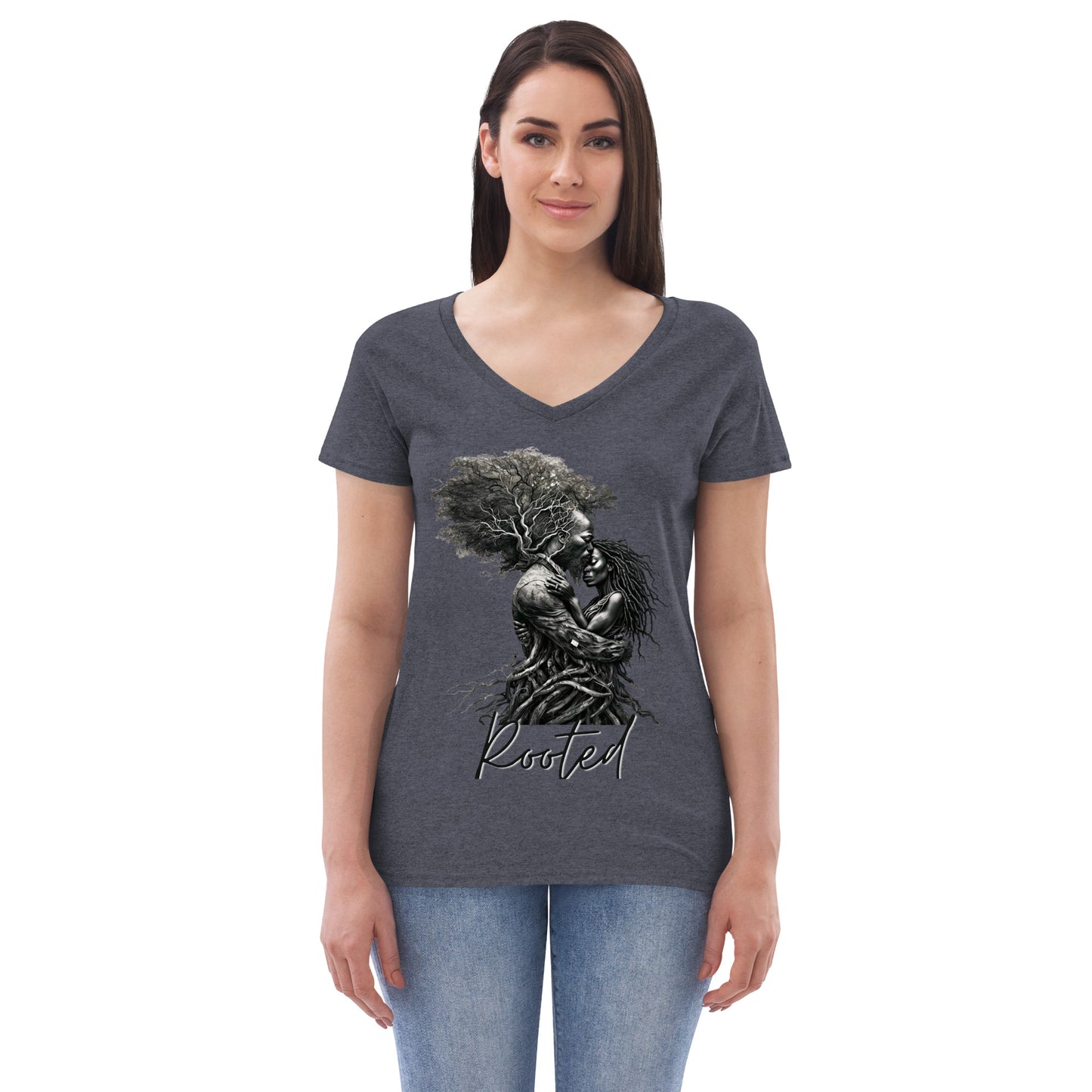 Rooted Woman's v-neck t-shirt