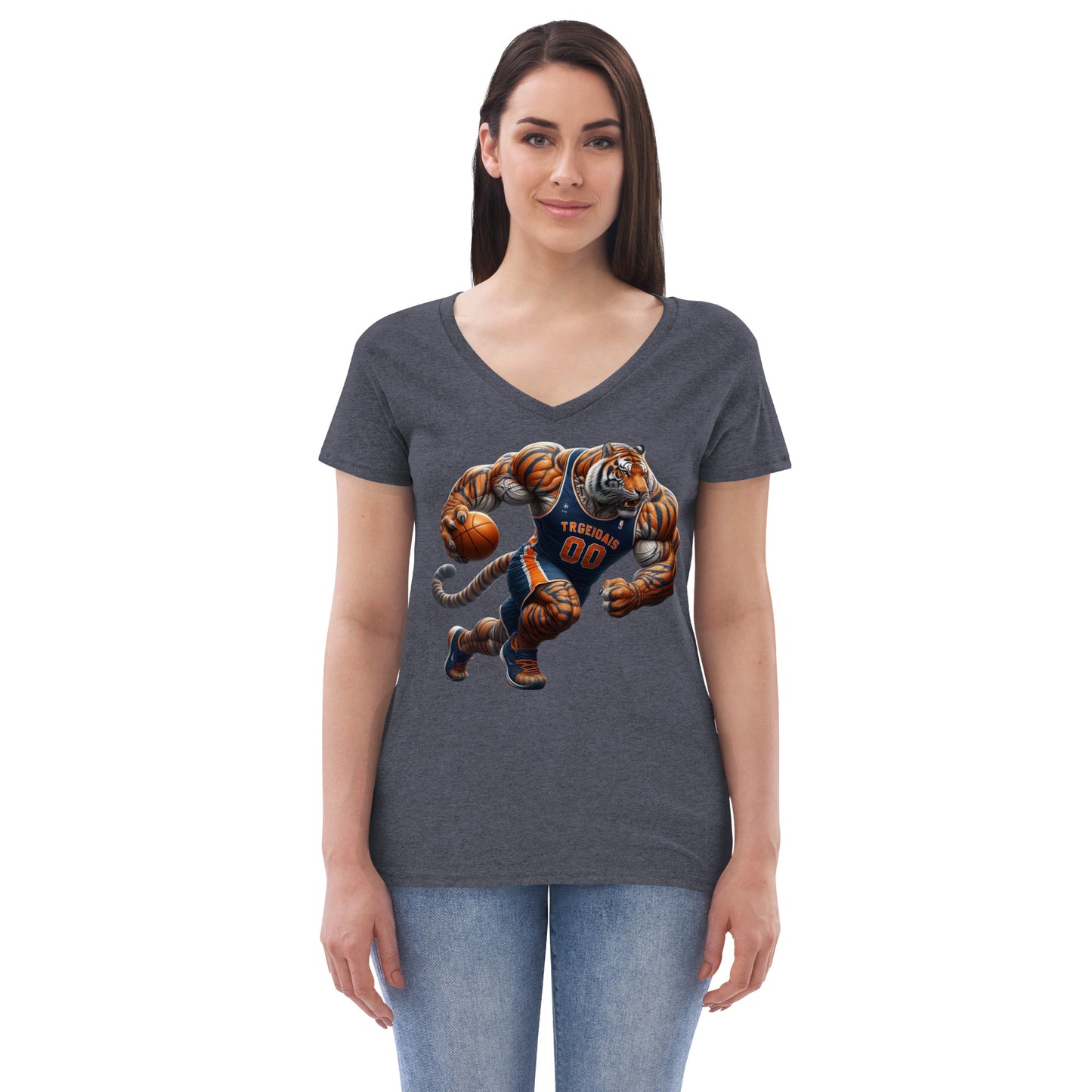 War Basketball Women’s recycled V-neck t-shirt