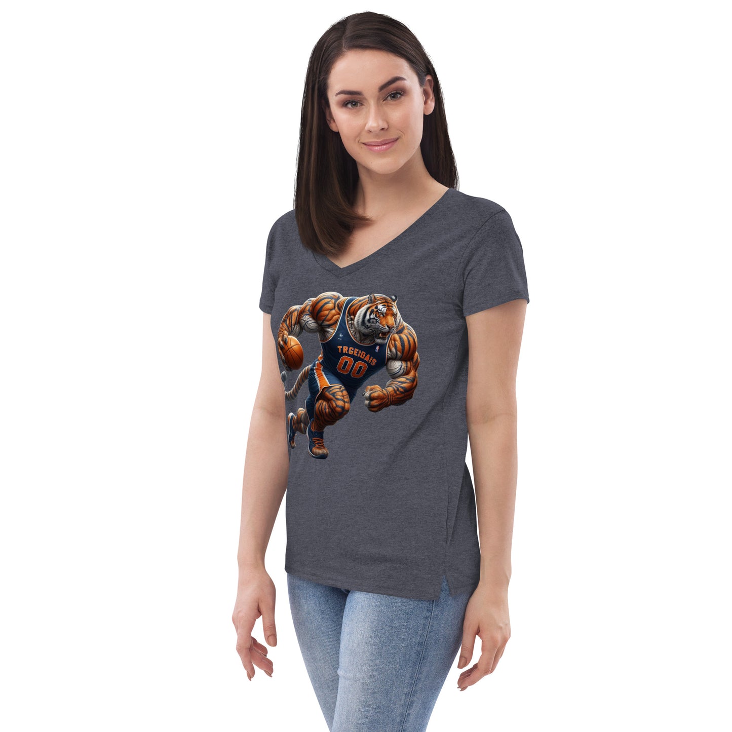 War Basketball Women’s recycled V-neck t-shirt