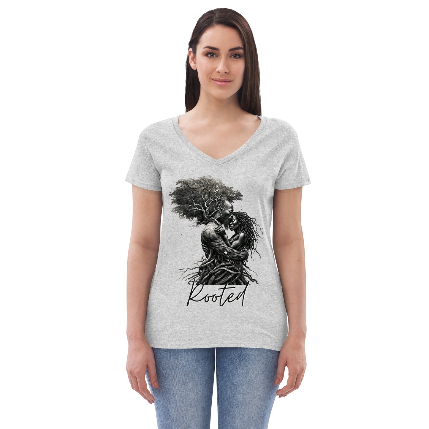 Rooted Woman's v-neck t-shirt