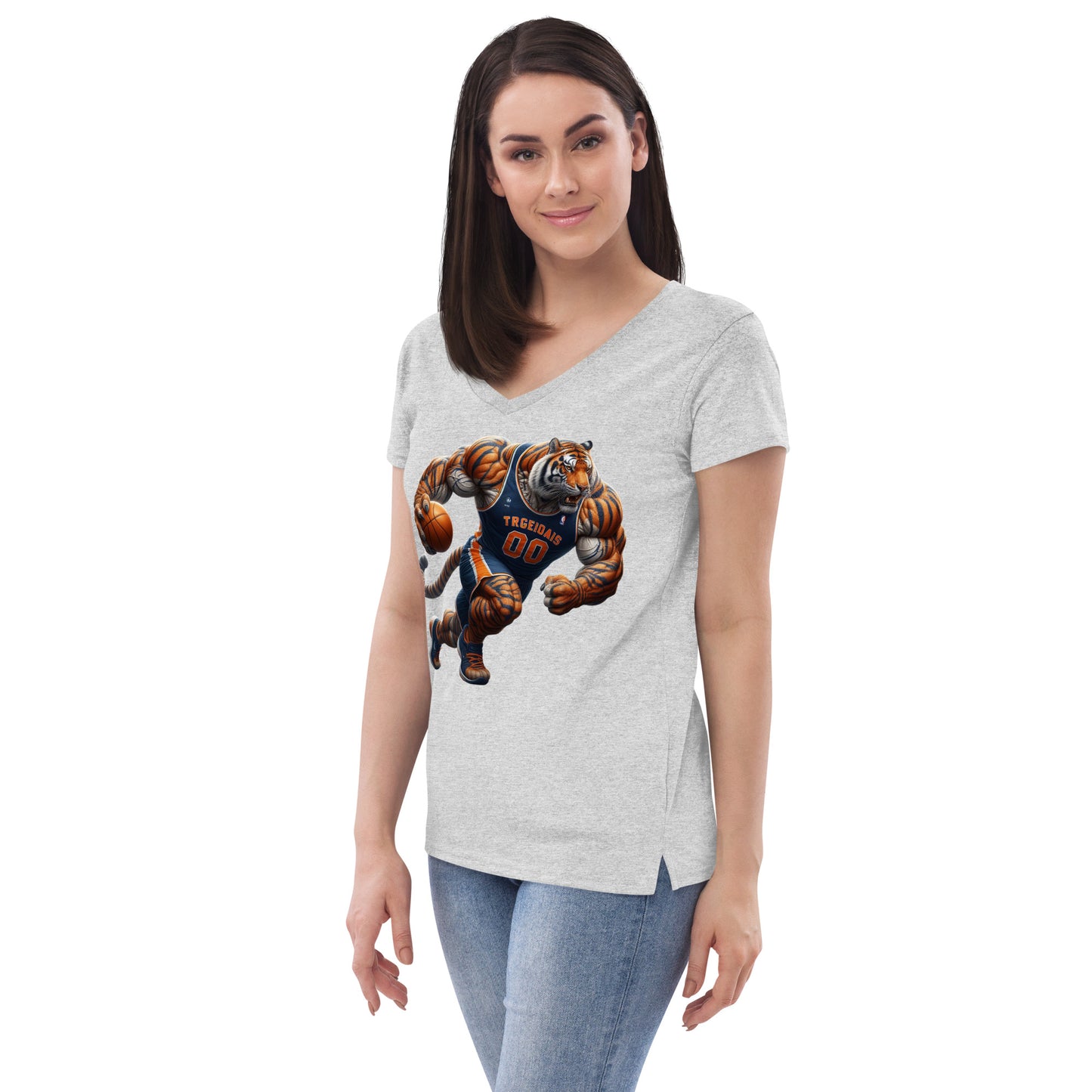 War Basketball Women’s recycled V-neck t-shirt