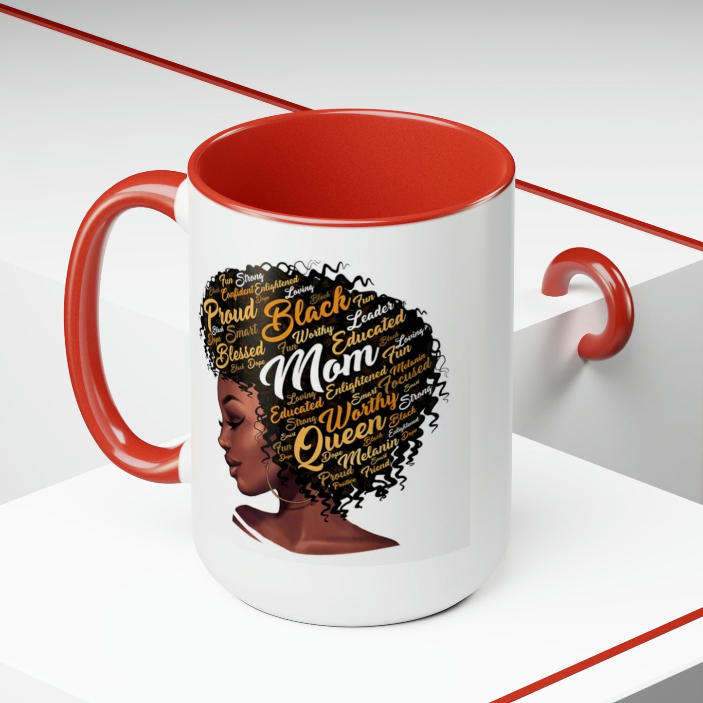 Mom Two-Tone Coffee Mug, 15oz