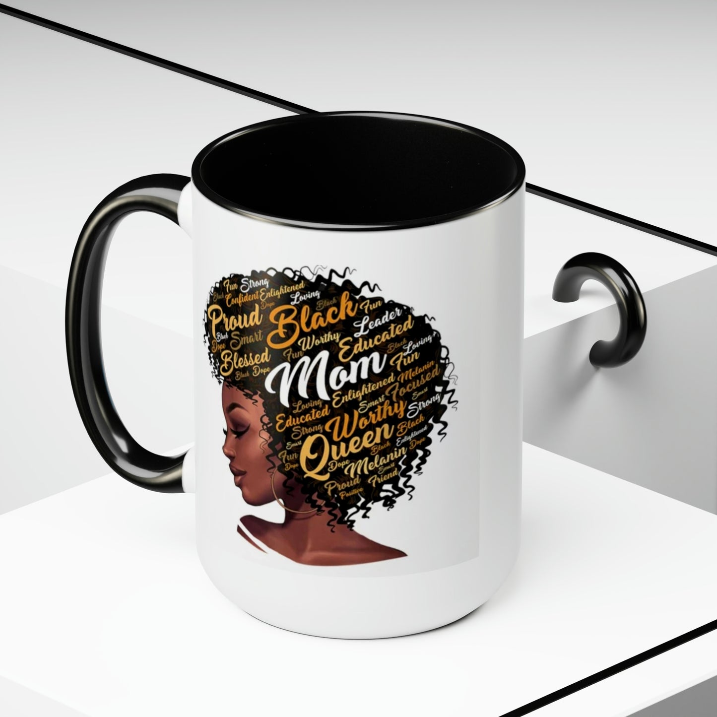 Mom Two-Tone Coffee Mug, 15oz