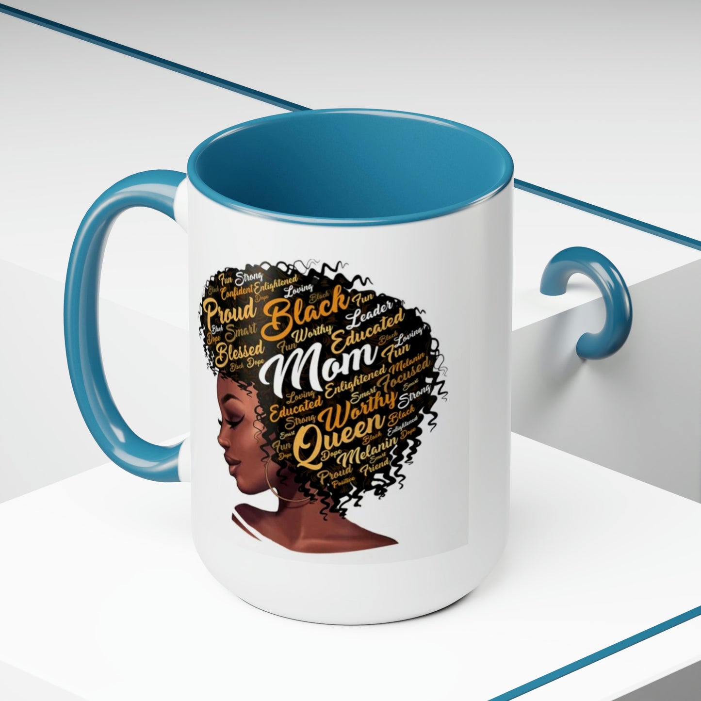 Mom Two-Tone Coffee Mug, 15oz